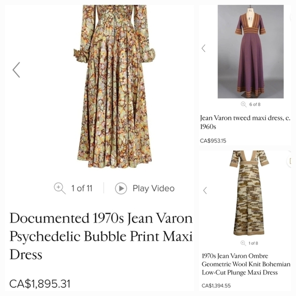 Vintage 60s Jean Varon brocade maxi dress - Picture 16 of 16